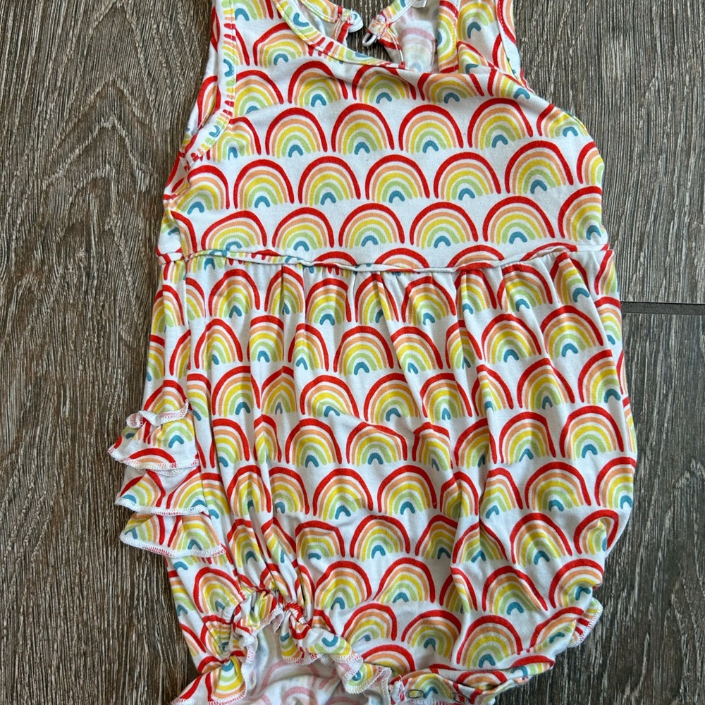 COPY - Little Sleepies - Primary Rainbows Bubble Romper